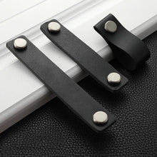 Load image into Gallery viewer, Doorknob Handmade Leather Pull Handle Minimalist Door Cupboard Drawer Kitchen Cabinet Dresser Knobs Furniture Hardware