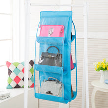 Load image into Gallery viewer, Hanging Handbag Organizer for Wardrobe Closet Transparent Storage Bag Door Wall Clear Sundry Shoe Bag with Hanger Pouch