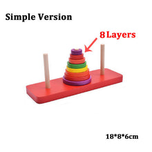 Load image into Gallery viewer, Hanoi Tower Kids Educational Toys Wooden Puzzle Stacking Tower Early Learning Classic Mathematical Puzzle Children Baby Toys ZXH