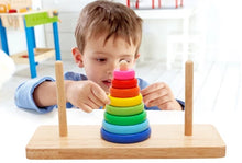 Load image into Gallery viewer, Hanoi Tower Kids Educational Toys Wooden Puzzle Stacking Tower Early Learning Classic Mathematical Puzzle Children Baby Toys ZXH