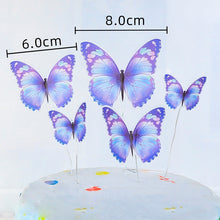 Load image into Gallery viewer, Happy Birthday Butterfly Theme Cake ToppersHandmade Painted Wedding Birthday Party Cake Decoration Party Baking Supplies Gift