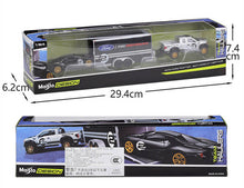 Load image into Gallery viewer, 1:64 2010 RAPTOR /2017 FORD GT HERITAGE Die casting manufacturing trailer model simulation model alloy car collection