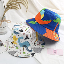 Load image into Gallery viewer, Baby Bucket Hat Children's Summer Caps for Boys Dinosaur Print Panama Hat Children Fisherman Caps Girls Beach Cap Casquette