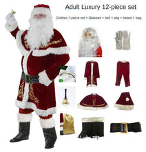 Load image into Gallery viewer, Adult Christmas Outfit Children's Male Christmas Outfit Christmas Cosplay Costume Santa Claus Show Performance Clothes