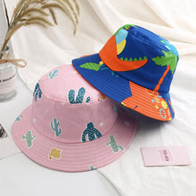 Load image into Gallery viewer, Baby Bucket Hat Children's Summer Caps for Boys Dinosaur Print Panama Hat Children Fisherman Caps Girls Beach Cap Casquette
