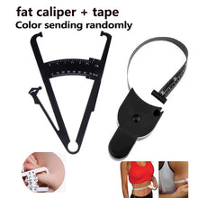 Load image into Gallery viewer, Health Care Skinfold Body Fat Caliper Body Fat Tester PLICOMETRO with body mass Tape with Measurement Chart Body Health Tool