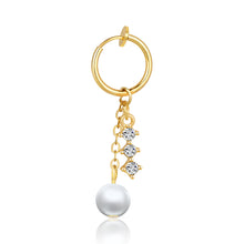 Load image into Gallery viewer, Heart shaped fake belly button ring belly button butterfly clip