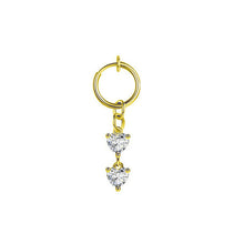 Load image into Gallery viewer, Heart shaped fake belly button ring belly button butterfly clip