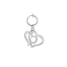 Load image into Gallery viewer, Heart shaped fake belly button ring belly button butterfly clip