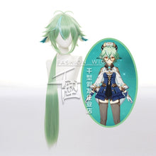 Load image into Gallery viewer, Genshin Impact Sucrose Cosplay 85cm Long Wig Green Apple Wig Cosplay Anime Cosplay Wigs Heat Resistant Synthetic Wigs Halloween