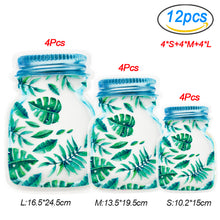 Load image into Gallery viewer, Reusable Mason Jar Bottles Bags Nuts Candy Cookies Bag Waterproof Seal Fresh Food Storage Bag Snacks Sandwich Zip Lock Bags