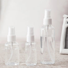 Load image into Gallery viewer, Refillable Bottles Travel Transparent Plastic Perfume Atomizer Empty Small Spray Bottle 30/50/100ml Toxic Free Safe Dropship