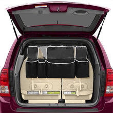 Load image into Gallery viewer, High Capacity Adjustable Car Storage Box Backseat 4 Bag Trunk Organizer Multi-use Oxford Car Seat Back Organizers Car Accesories