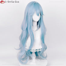 Load image into Gallery viewer, Anime Wigs High Quality EVA 100cm Long Ayanami Rei Cosplay Wig Cyan Blue Curly Hair Heat Resistant Halloween Party Wigs + Wig Cap