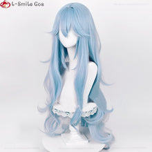 Load image into Gallery viewer, Anime Wigs High Quality EVA 100cm Long Ayanami Rei Cosplay Wig Cyan Blue Curly Hair Heat Resistant Halloween Party Wigs + Wig Cap