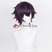Load image into Gallery viewer, High Quality Vtuber Shoto Cosplay Wig Purple Black Short 30cm Heat Resistant Synthetic Hair Anime Halloween Party Wigs + Wig