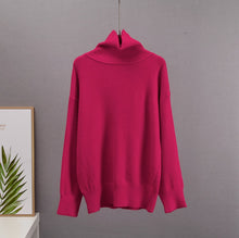 Load image into Gallery viewer, Hirsionsan Chic Turtle Neck Autumn Winter Sweater Women Soft Warm Basic Knitted Pullover 12 Colors Loose Casual Female Jumper