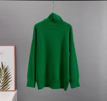 Load image into Gallery viewer, Hirsionsan Chic Turtle Neck Autumn Winter Sweater Women Soft Warm Basic Knitted Pullover 12 Colors Loose Casual Female Jumper
