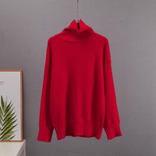 Load image into Gallery viewer, Hirsionsan Chic Turtle Neck Autumn Winter Sweater Women Soft Warm Basic Knitted Pullover 12 Colors Loose Casual Female Jumper