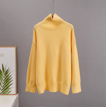 Load image into Gallery viewer, Hirsionsan Chic Turtle Neck Autumn Winter Sweater Women Soft Warm Basic Knitted Pullover 12 Colors Loose Casual Female Jumper
