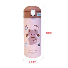 Load image into Gallery viewer, Holaroom Stainless Steel Thermos Vacuum Flask Creative Straw Cup Cute Thermal Insulation Water Bottle Practical Gift About 380ml