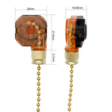 Load image into Gallery viewer, Home Ceiling Fan Light Lamp Replacement Parts 3position 4 Wire Pull Chain Control Switches