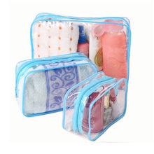 Load image into Gallery viewer, Home Travel Transparent Makeup Bag Toiletries Bag Bath Supplies Storage Bag Waterproof Travel Cosmetic Bag Wash Beauty Kit