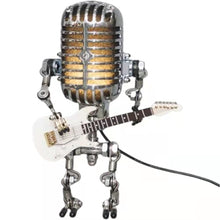 Load image into Gallery viewer, Home furnishings Wrought iron Ornaments Retro Microphone for playing guitar Robot Decorations Desk lamp