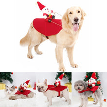 Load image into Gallery viewer, Dog Christmas Toy Pet Clothes Santa Claus Riding A Deer Jacket Coat Pet Christmas Apparel Costumes for Small Large Dog Outfit
