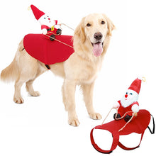 Load image into Gallery viewer, Dog Christmas Toy Pet Clothes Santa Claus Riding A Deer Jacket Coat Pet Christmas Apparel Costumes for Small Large Dog Outfit