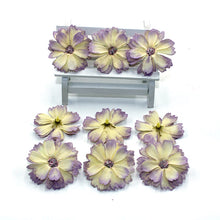 Load image into Gallery viewer, 50 pieces of 4.5 cm daisy flower head mini silk artificial flower decoration home wedding decoration DIY wreath headdress fa