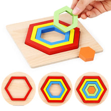 Load image into Gallery viewer, Hot Baby Geometry Cognitive Toys Kindergarten Early Educational Toy Kids 3D Wooden Puzzle Learning Toys for Children