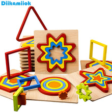 Load image into Gallery viewer, Hot Baby Geometry Cognitive Toys Kindergarten Early Educational Toy Kids 3D Wooden Puzzle Learning Toys for Children