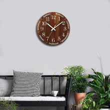 Load image into Gallery viewer, 12 Inch Wooden Silent Non-Ticking Kitchen s With Night Lights For Indoor/Outdoor Living Room