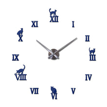 Load image into Gallery viewer, Design large decorative s brief design clocks digital watch quartz living room cat wall stickers