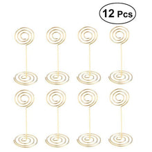 Load image into Gallery viewer, 10/12pcs Photo Holder Stands Table Number Card Holders Place Card Paper Menu Clips Seat Note Stand Ornament For Wedding Banquet