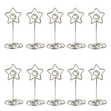 Load image into Gallery viewer, 10/12pcs Photo Holder Stands Table Number Card Holders Place Card Paper Menu Clips Seat Note Stand Ornament For Wedding Banquet