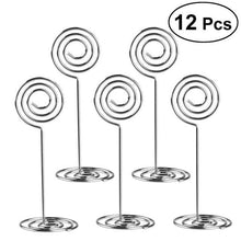 Load image into Gallery viewer, 10/12pcs Photo Holder Stands Table Number Card Holders Place Card Paper Menu Clips Seat Note Stand Ornament For Wedding Banquet