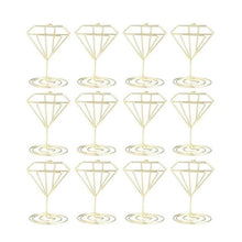 Load image into Gallery viewer, 10/12pcs Photo Holder Stands Table Number Card Holders Place Card Paper Menu Clips Seat Note Stand Ornament For Wedding Banquet