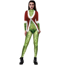 Load image into Gallery viewer, How the Grinch Stole Christmas Cosplay Sexy Jumpsuit Catsuit Character Costumes Zentai Halloween Women Bodysuit Fancy Dress