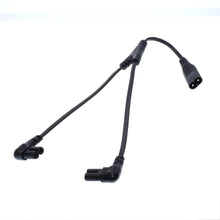 Load image into Gallery viewer, 320 C8 to 2X C7 Y Split AC Power Cord, IEC Figure 8 Male to 2 Female 1 in 2 Out AC Power Cable