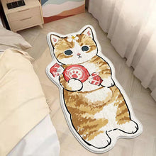 Load image into Gallery viewer, INS Cartoon Cat Carpet Rug Plush Shaggy Fluffy Irregular Bedside Carpet Thicken Floor Mat Doormat Cute Kid Girl Bedroom Decor 러그