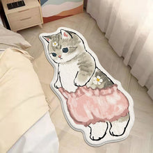 Load image into Gallery viewer, INS Cartoon Cat Carpet Rug Plush Shaggy Fluffy Irregular Bedside Carpet Thicken Floor Mat Doormat Cute Kid Girl Bedroom Decor 러그