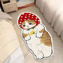 Load image into Gallery viewer, INS Cartoon Cat Carpet Rug Plush Shaggy Fluffy Irregular Bedside Carpet Thicken Floor Mat Doormat Cute Kid Girl Bedroom Decor 러그