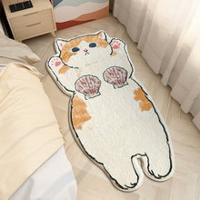 Load image into Gallery viewer, INS Cartoon Cat Carpet Rug Plush Shaggy Fluffy Irregular Bedside Carpet Thicken Floor Mat Doormat Cute Kid Girl Bedroom Decor 러그
