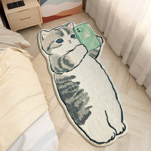 Load image into Gallery viewer, INS Cartoon Cat Carpet Rug Plush Shaggy Fluffy Irregular Bedside Carpet Thicken Floor Mat Doormat Cute Kid Girl Bedroom Decor 러그
