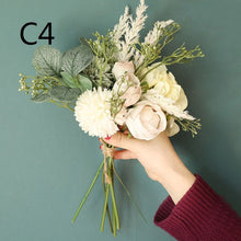 Load image into Gallery viewer, Artificial Flower Dandelion Eucalyptus Hybrid Bouquet Wedding Home Decoration Green Artificial Plant Fake Flower