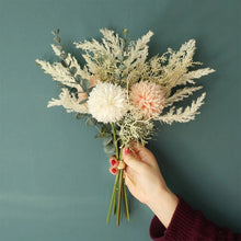Load image into Gallery viewer, Artificial Flower Dandelion Eucalyptus Hybrid Bouquet Wedding Home Decoration Green Artificial Plant Fake Flower