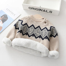 Load image into Gallery viewer, Kids Boys Girls Sweaters Clothes Baby Toddler Warm Sweater Coats Children Cartoon Thicken Tops Wool Pullovers Clothing
