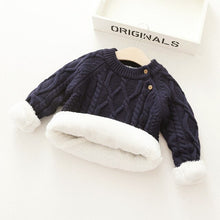 Load image into Gallery viewer, Kids Boys Girls Sweaters Clothes Baby Toddler Warm Sweater Coats Children Cartoon Thicken Tops Wool Pullovers Clothing